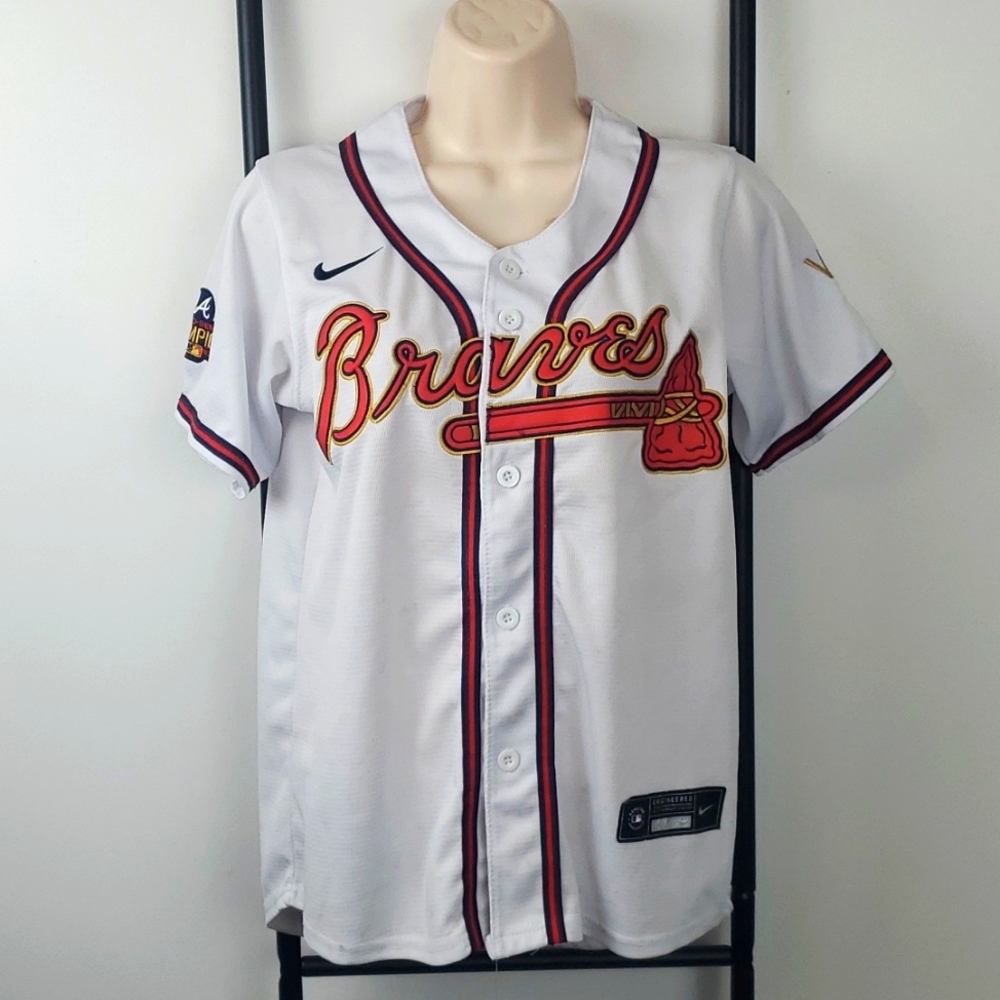 Nike Atlanta Braves Jersey Buttons Women Size  L